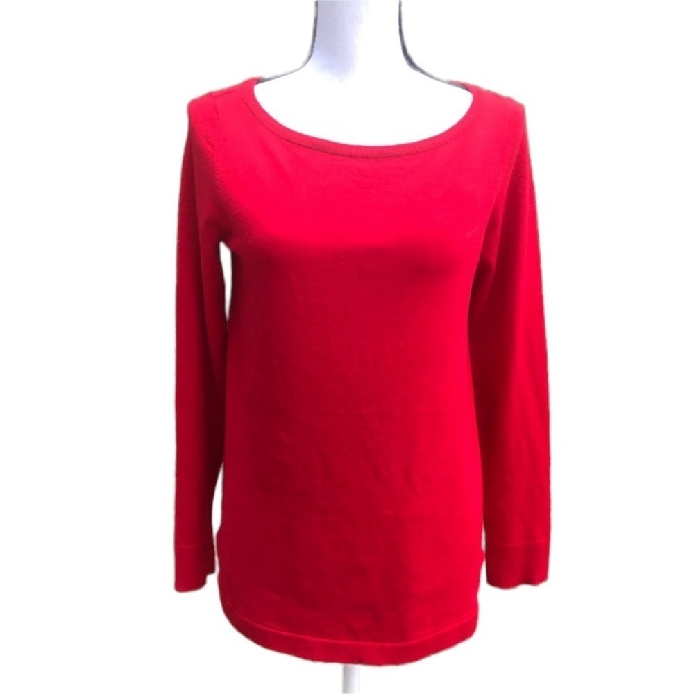 Cyrus Red knit High Low hemmed Sweater Size Small
